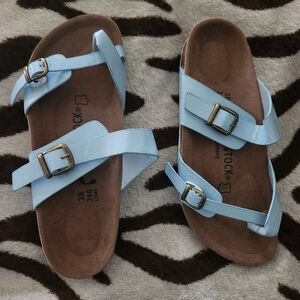 New Birkenstock Mayari Toe Loop Sandals size 38 Light Blue